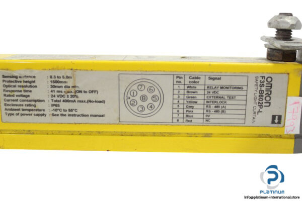 omron-F3S-B602P-L-safety-light-curtain-(used)-3