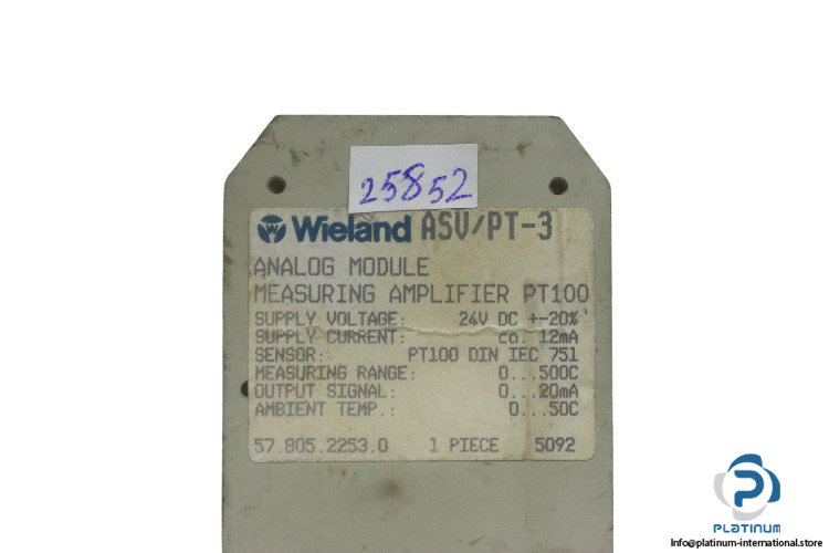wieland-ASV-PT100-3-analog-measuring-amplifier-module-(Used)-2