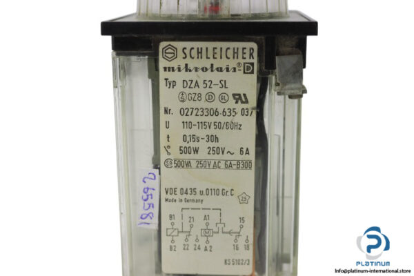Schleicher-DZ52-SL-02723306.635-037-time-relay(used)-3