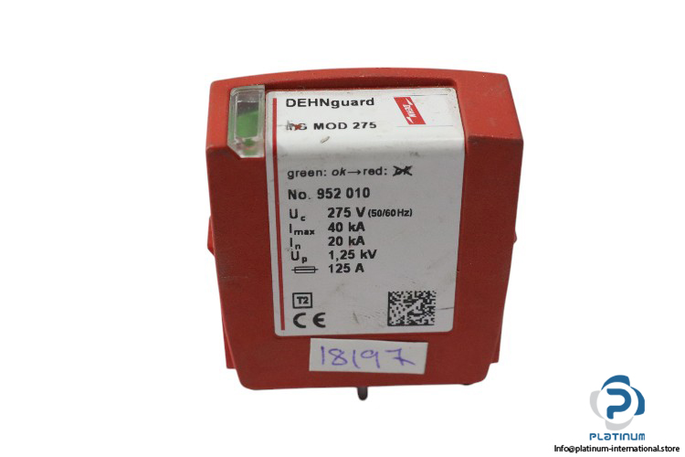 dehn dg mod 275 surge arrester module dehn-DG-M-TNS-275-FM-modular-surge-arrester-(used)-5