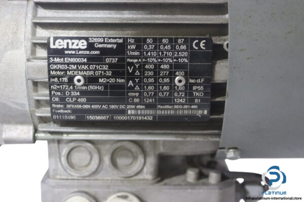 lenze-GKR03-2M-VAK-071C32-gearmotor-used-2