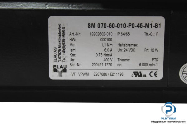 elau-SM-070-60-010-P0-45-M1-B1-servo-motor-used-2