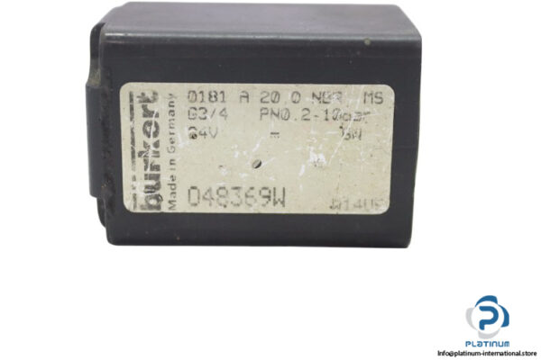 burkert-0181-A-20.0-NBR-MS-solenoid-valve-(Used)-1