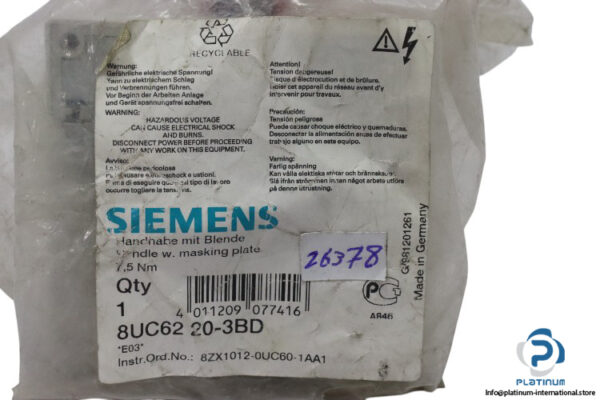 siemens-8UC62-20-3BD-handle-with-masking-plate-(new)-1