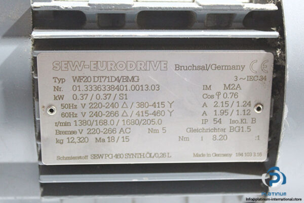 sew-WF20-DT71D4_BMG-gearmotor-used-2