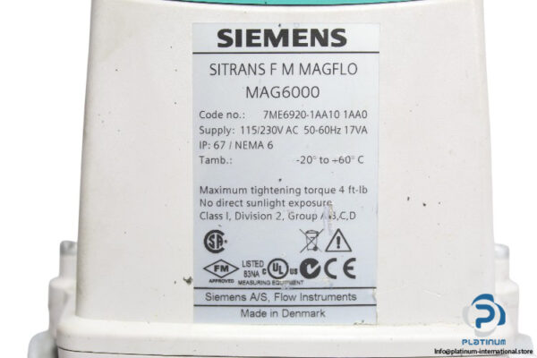 siemens-7ME65204BC122JB1-electromagnetic-flow-sensor-used-2