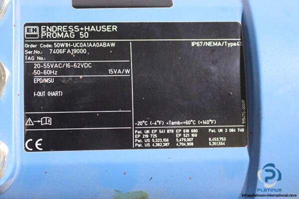 endress_hauser-50W1H-UC0A1AA0ABAW-electromagnetic-flow-meter-used-3
