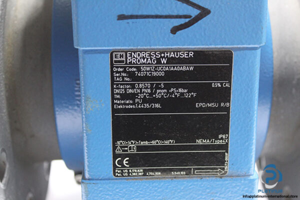 endress_hauser-50W1Z-UC0A1AA0ABAW-electromagnetic-flow-meter-used-2