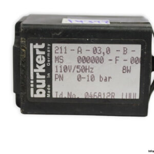 burkert-211-A-03.0-B-MS-000000-F-000-solenoid-coil-(used)-1