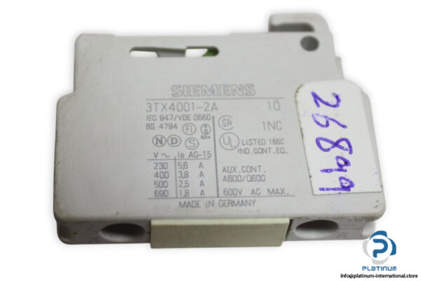 siemens-3TX4-001-2A-auxiliary-contact-block-(used)-1