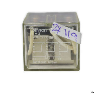 omron-LY3-220-VAC-relay-(used)-1