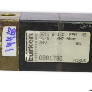 burkert-0211-B-3_0-FPM-MS-G1_8-plunger-valve-used-1