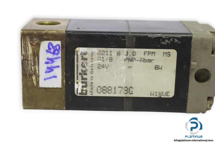 burkert-0211-B-3_0-FPM-MS-G1_8-plunger-valve-used-1