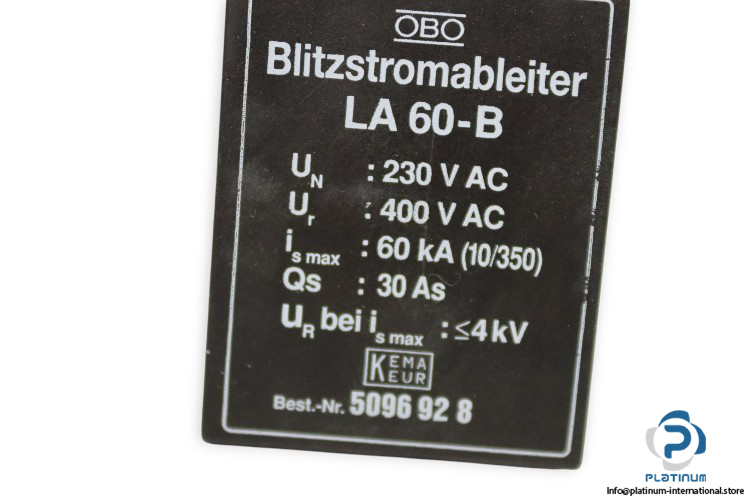 obo-bettermann-LA-60-B-lightning-current-arrester-(new)-2
