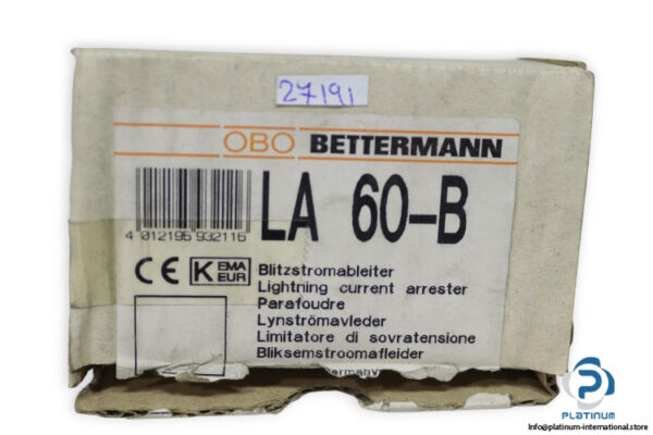 obo-bettermann-LA-60-B-lightning-current-arrester-(new)-3