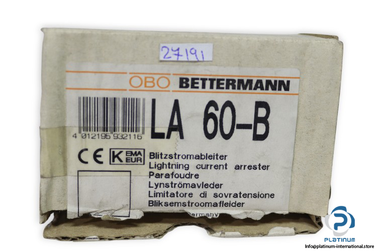 obo-bettermann-LA-60-B-lightning-current-arrester-(new)-3