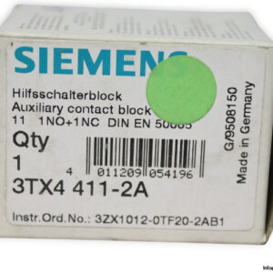 siemens-3TX4-411-2A-auxiliary-contact-block-new-3