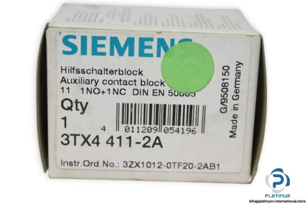 siemens-3TX4-411-2A-auxiliary-contact-block-new-3