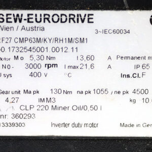 sew-RF27-CMP63M_KY_RH1M_SM1-ac-servo-motor-gear-used-other-2