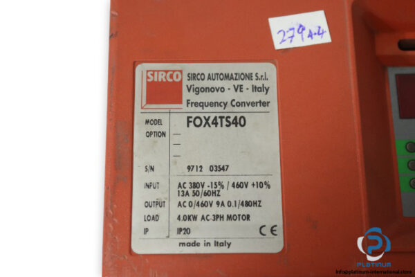 sirco-FOX4TS40-frequency-converter-(used)-3