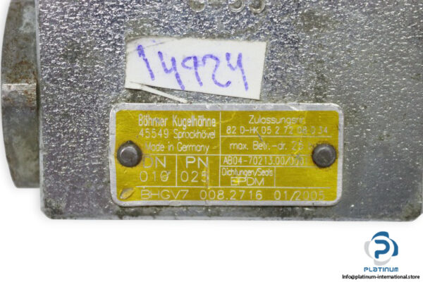 bohmer-BHGV7-008.2716-ball-valve-used-1