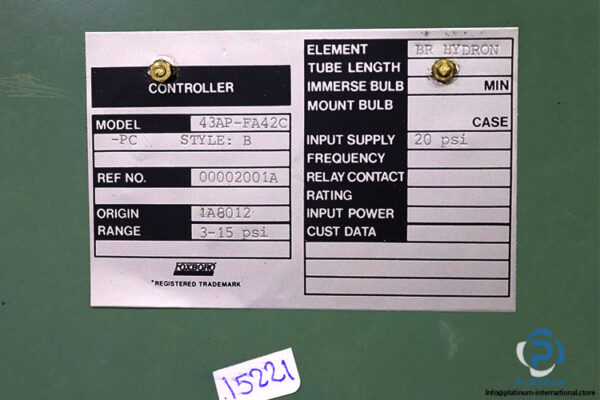foxboro-43AP-FA42C-pneumatic-controller-used-5