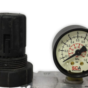sca-schucker-87120.0002-hydraulic-valve-manifold-pressure-regulator-and-gauge-used-1