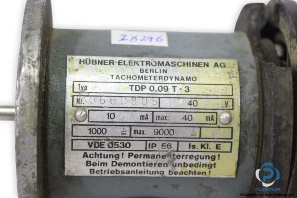 hubner-TDP-0.09-T-3-tachogenerator-(used)-2
