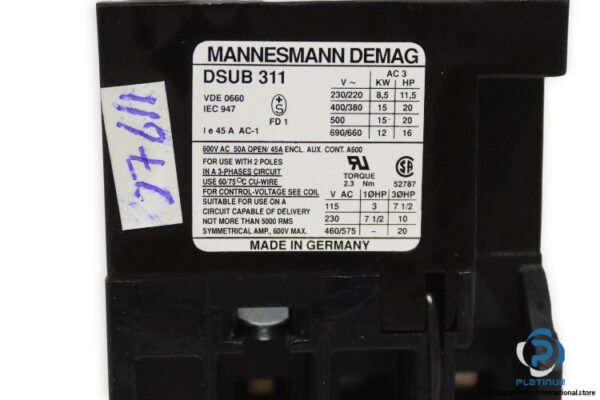 mannesmann-demag-DSUB-311-110V-AC-COIL-speed-change-over-contactor-(used)-2