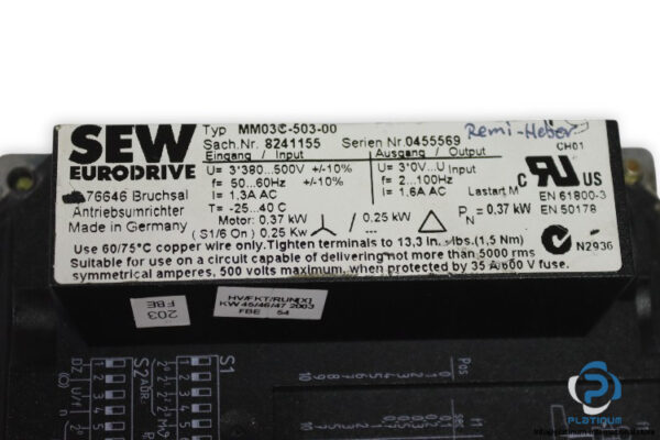 sew-R47-DT71D4_BMG_HR_MM03_RA1A-gear-motor-used-2