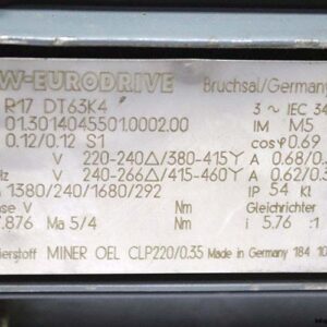 sew-R17-DT63K4-gear-motor-used-2