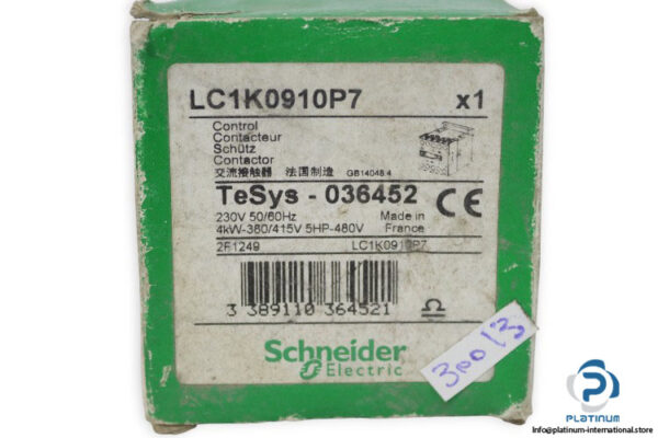 SCHNEIDER-LC1K0910P7-contactor(new-carton)-3