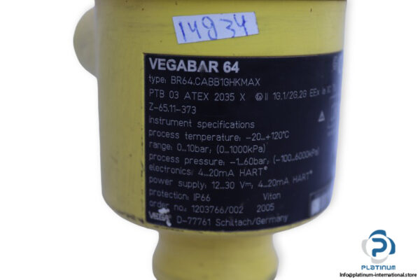 vega-BR64.CABB1GHKMAX-hydrostatic-pressure-transmitter-(Used)-2