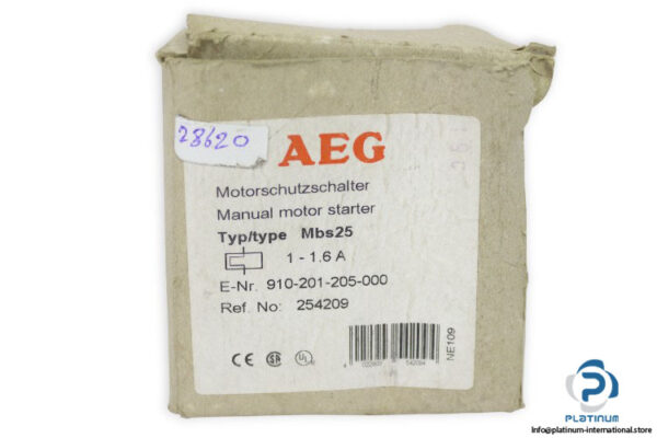 aeg-MBS-25-1-1.6A-manual-motor-starter-(new)-4