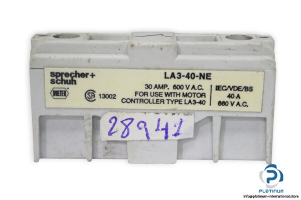 Sprecher-schuh-la3-40-ne-motor-disconnect-switch(used)-1