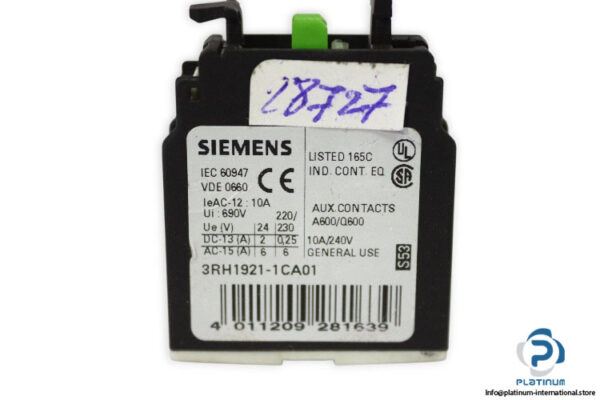 siemens-3RH1921-1CA01-contact-module-(Used)-2