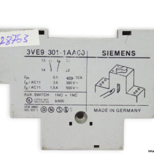 siemens-3VE9-301-1AA00-auxiliary-contact-switch-(Used)-1