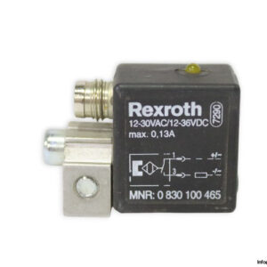 rexroth-0830100465-solenoid-coil-with-connector-(used)-1