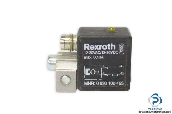 rexroth-0830100465-solenoid-coil-with-connector-(used)-1