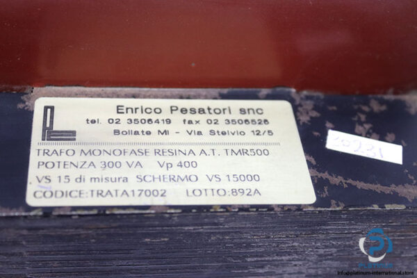 enrico-pesatorl-snc-A.T.TMR500-single-phase-resin-transformer-used-1