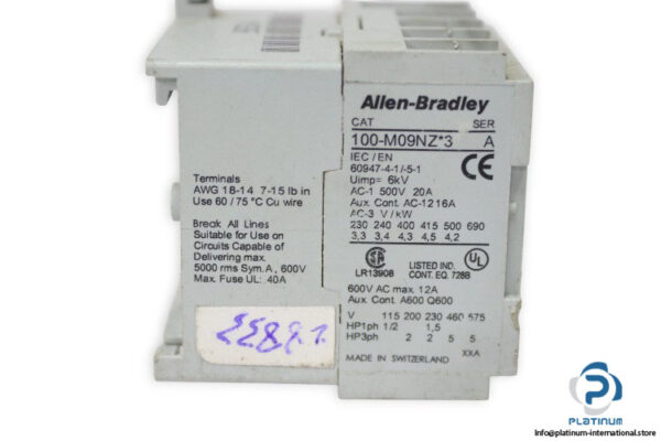 allen-bradley-100-m09nz-3-mini-contactor(used)-2