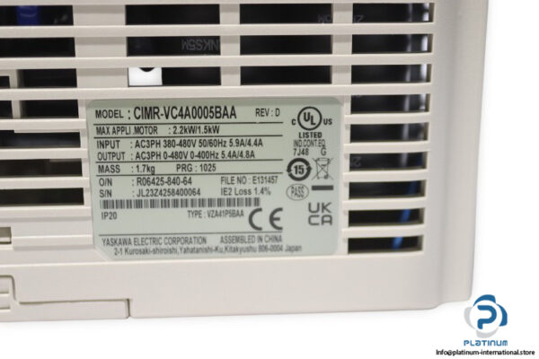 yaskawa-CIMR-VC4A0005BAA-frequency-inverter-(New)-5