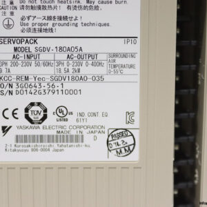 yaskawa-SGDV-180A05A-ac-servo-driver-(New)-5