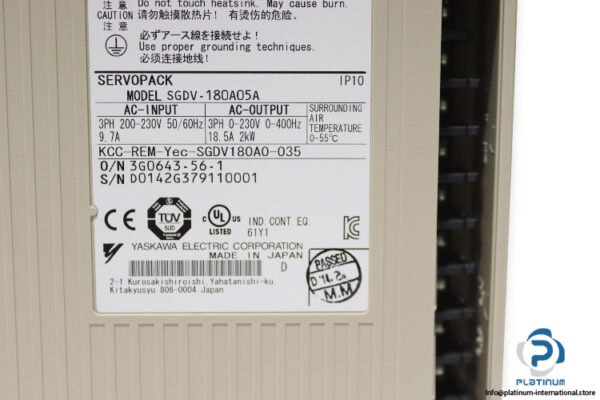 yaskawa-SGDV-180A05A-ac-servo-driver-(New)-5