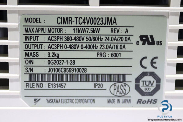 yaskawa-CIMR-TC4V0023JMA-frequency-inverter-(New)-5