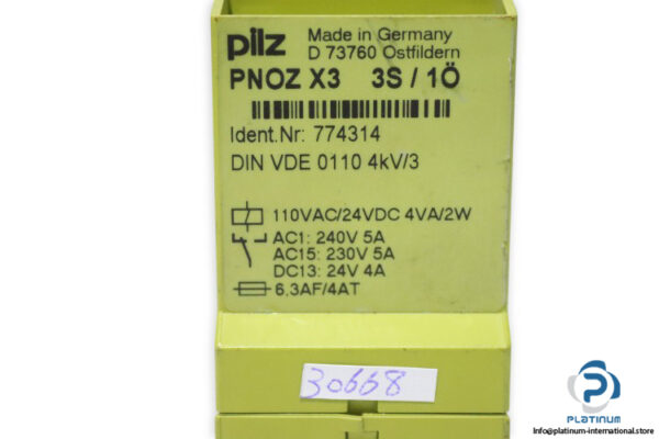 pilz-pnoz-x3-3s-1o-774314-safety-relay(used)-2
