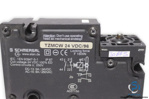 schmersal-TZMCW24VDC-96-thermoplastic-enclosure(used)-1