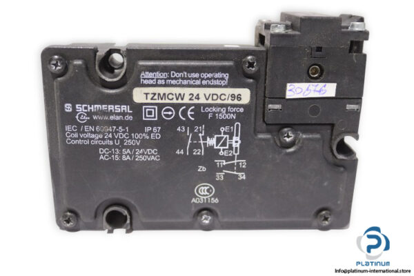 schmersal-TZMCW24VDC-96-thermoplastic-enclosure-WITH-HEAD(used)-1