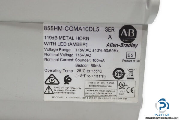 allen-bradley-855HM-CGMA10DL5-A-high-performance-electronic-metal-horn-new-2