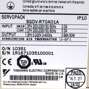 yaskawa-SGDV-R70A01A-servopack-new-5